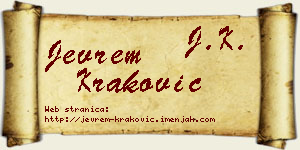 Jevrem Kraković vizit kartica